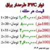 لیست قیمت نوار پی وی سی بلونی طرحدار براق